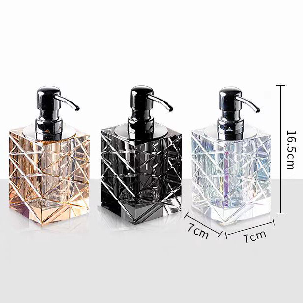 Luxury Skincare Containers - حاوية زجاجية كريستالية عصرية بسيطة، موزع